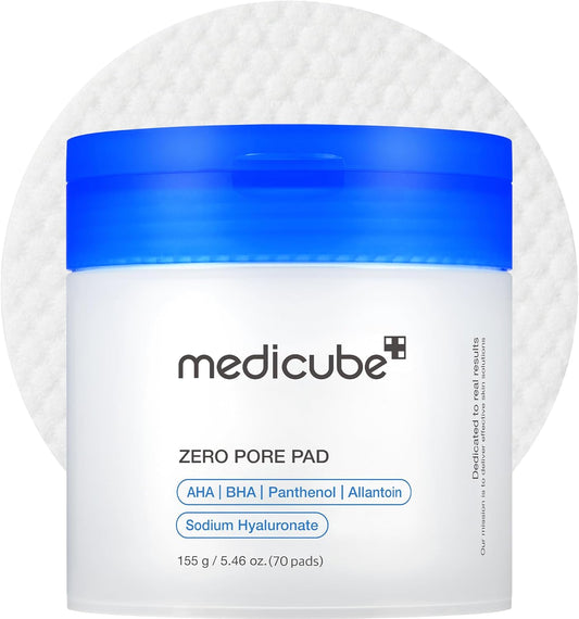 #K-BEAUTY Medicube Zero Pore Pads 2.0, Dual-Textured Facial Toner Pads for Exfoliation and Pore Care