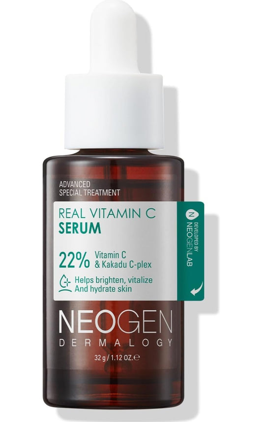 #koreanskincare DERMALOGY by NEOGENLAB Real Vitamin C Serum 1.12 oz (32g) - Brightening, Revitalizing Serum with 22% Pure Ascorbic Acid, Ferulic Acid, Zinc and Niacinamide - Korean Skin Care