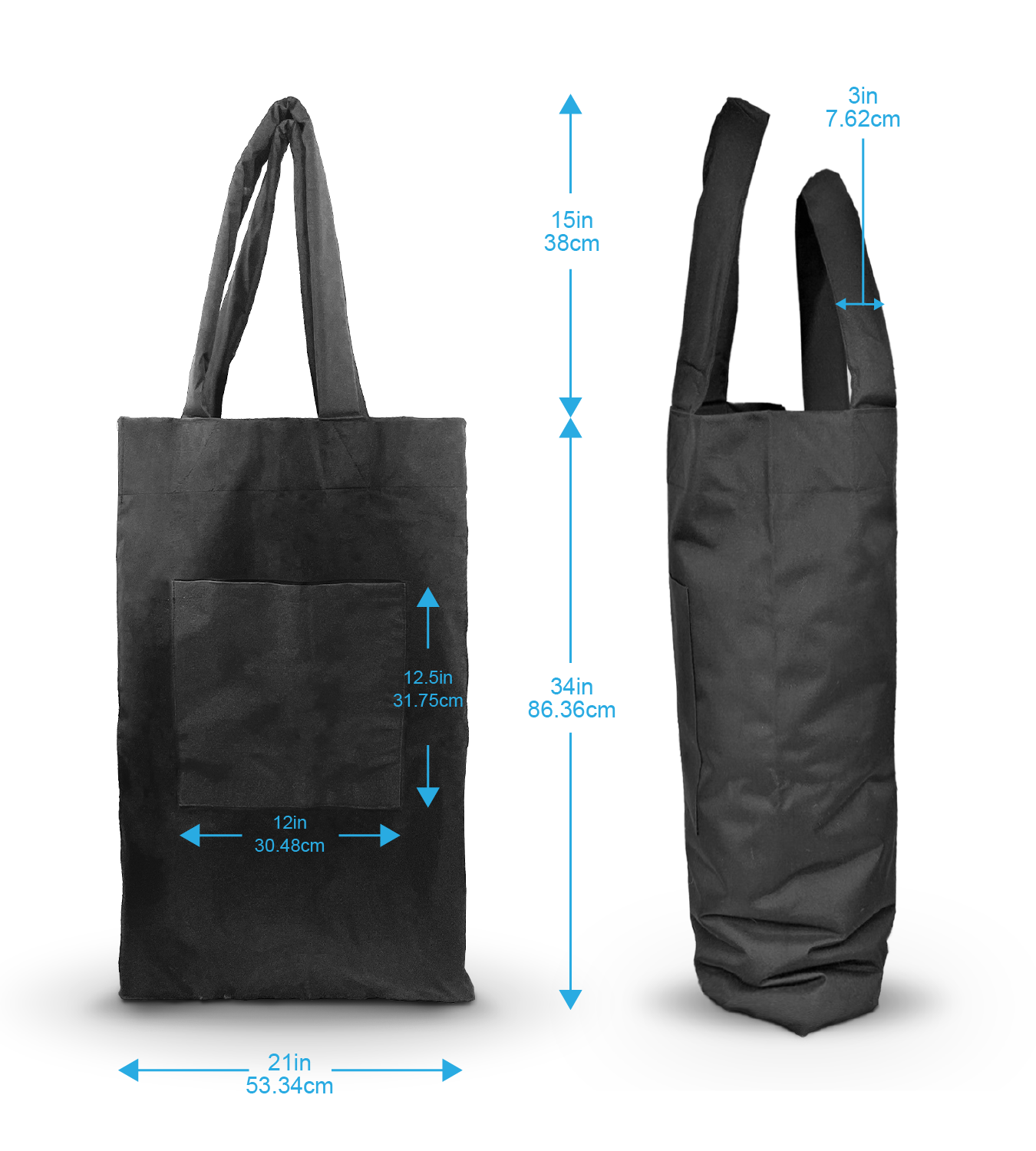 Multi-purpose Black Bag - Laundry - Hamper - Caddy - Basket - Bin - Storage (x-large)