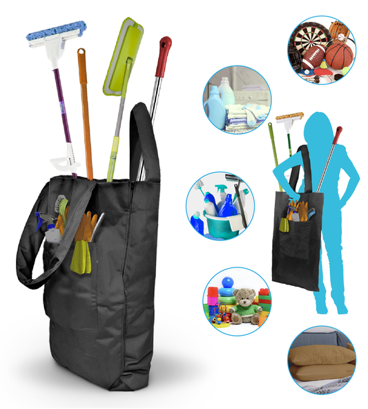Multi-purpose Black Bag - Laundry - Hamper - Caddy - Basket - Bin - Storage (x-large)